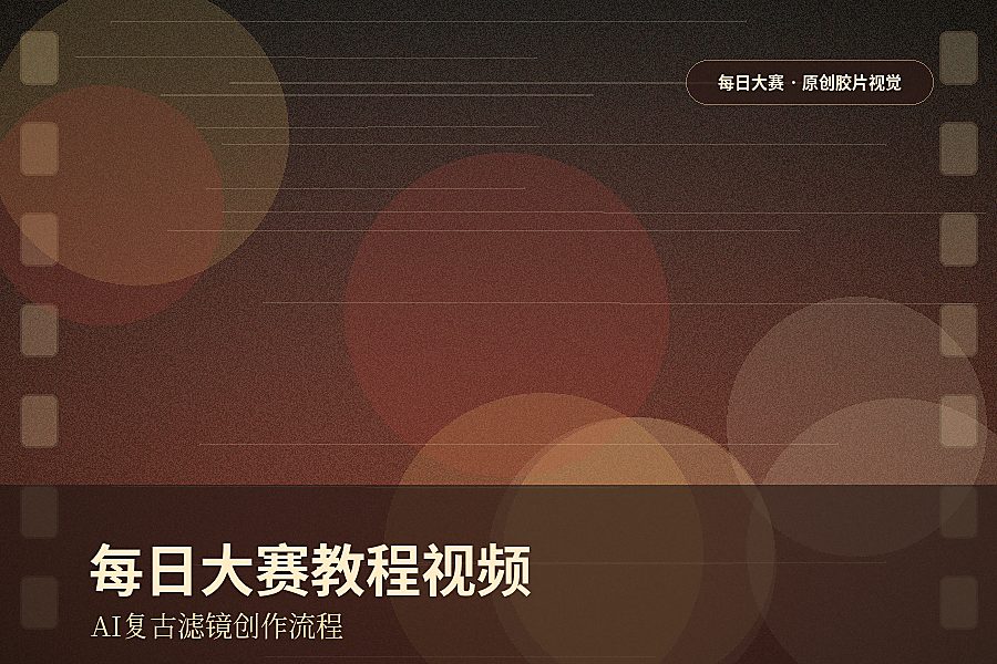 每日大赛视频封面：每日大赛AI复古滤镜教程视频